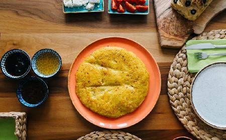 Słonecznikowy omlet po amerykańsku - pyszny omlet z ziarnami słonecznika